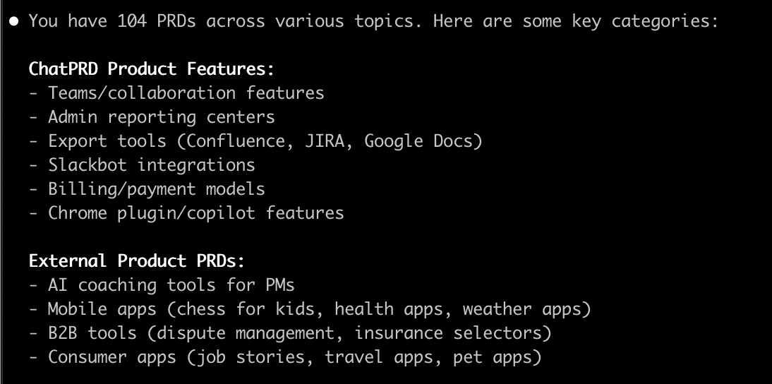 ChatPRD MCP integration