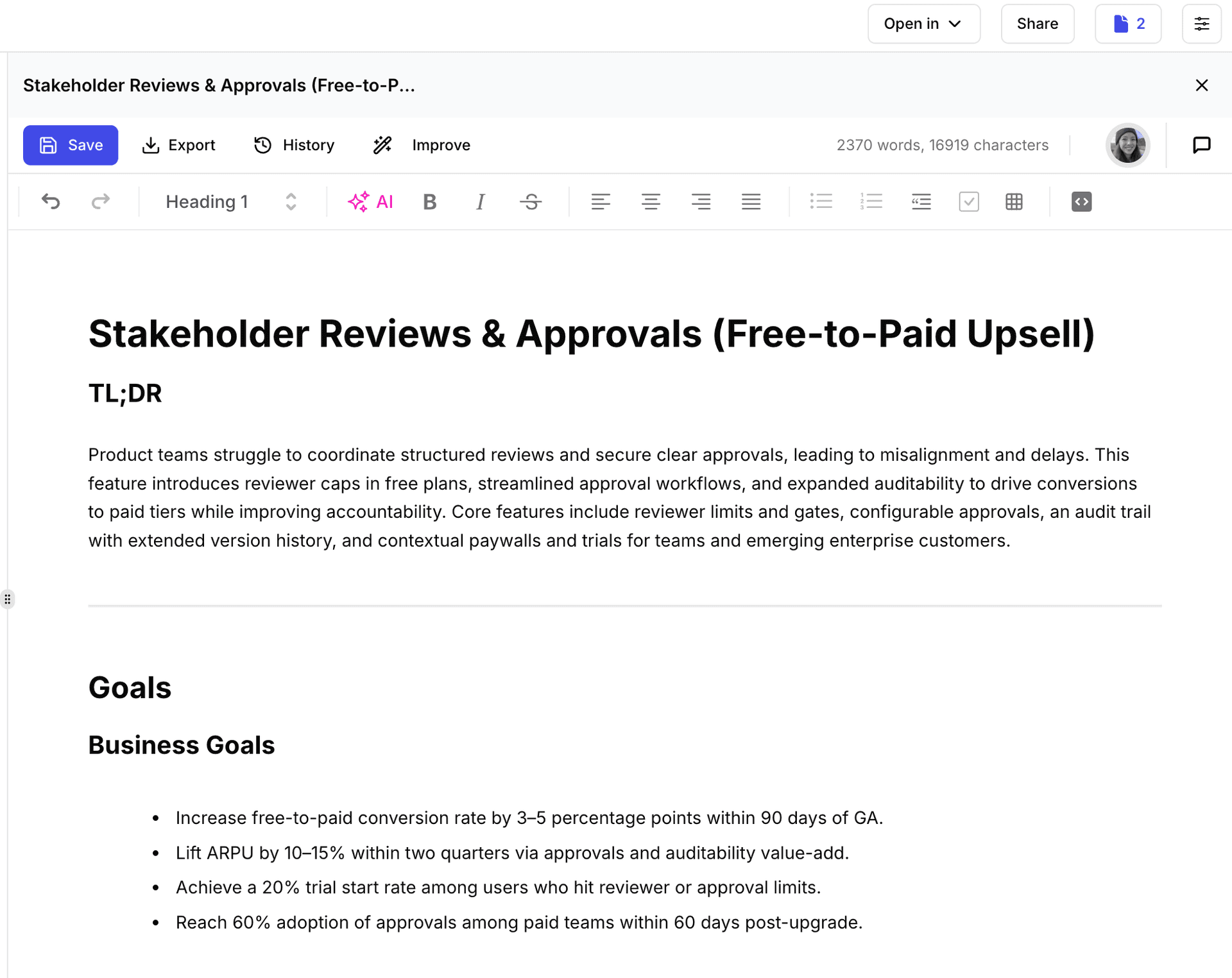 AI-Powered Document Creation