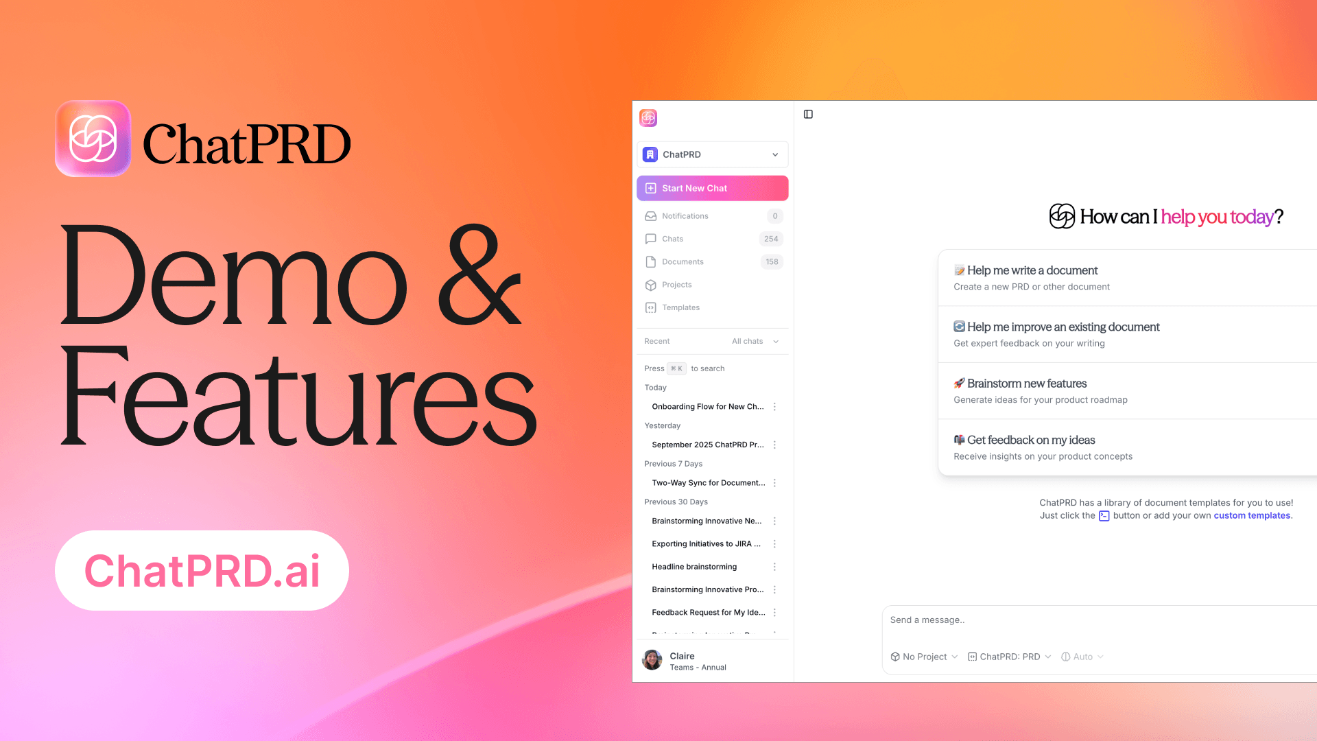 ChatPRD Quickstart Guide