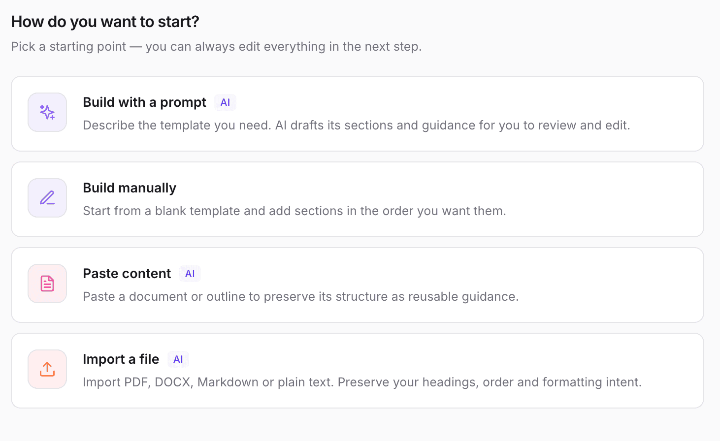 AUTO mode for templates (and a better builder) — ChatPRD newsletter image